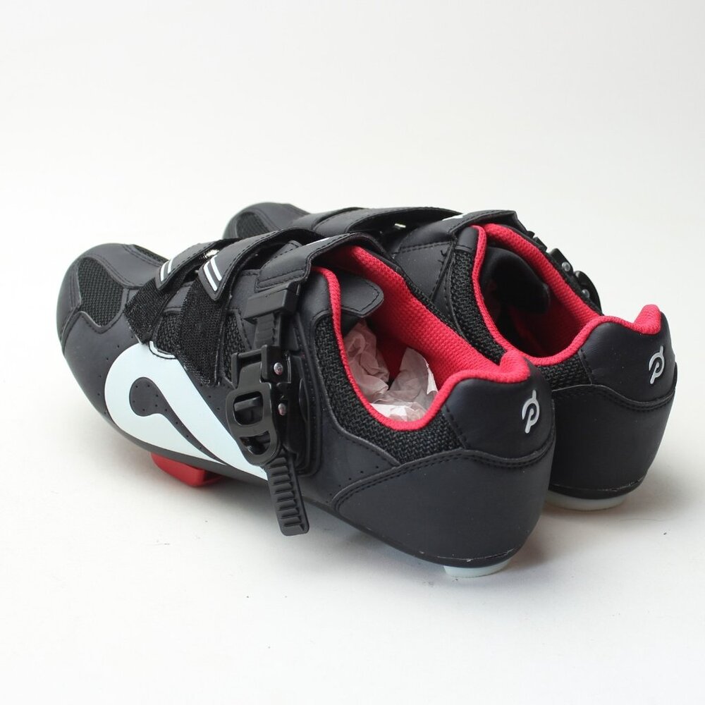 Peloton Black Cycling Shoes with White and Red Accents - Picture 3 of 12
